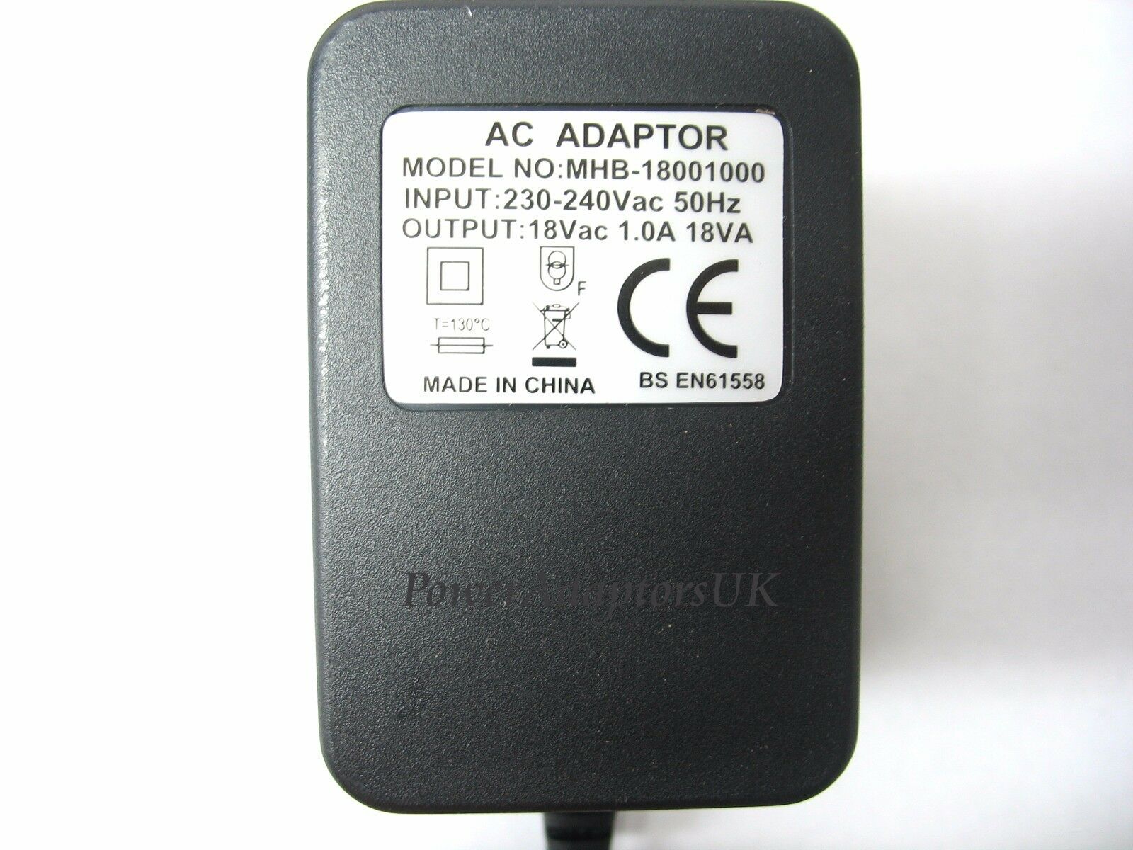 NEW 18V 18VA 1A/1000MA MHB-18001000 AC/AC Transformer power supply MAINS POWER ADAPTOR